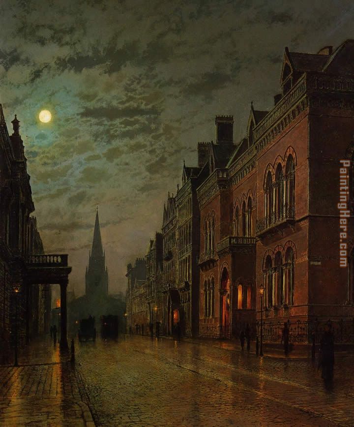 Park Row Leeds painting - John Atkinson Grimshaw Park Row Leeds art painting